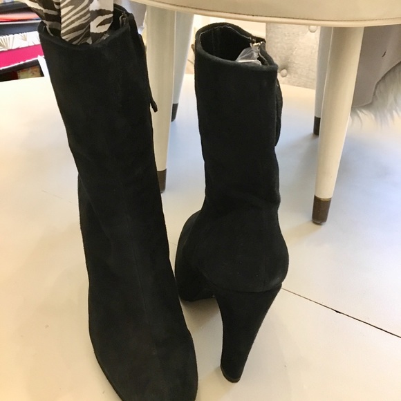 Suede Calvin Klein platform boots - Picture 4 of 7